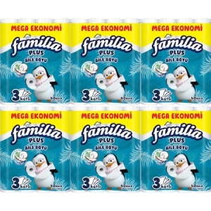Familia Plus Tuvalet Kağıdı 3 Katlı Coconut Özlü 240 Lı Paket (6P