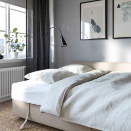FRIHETEN hyllie bej bazalı yataklı köşe kanepe | IKEA