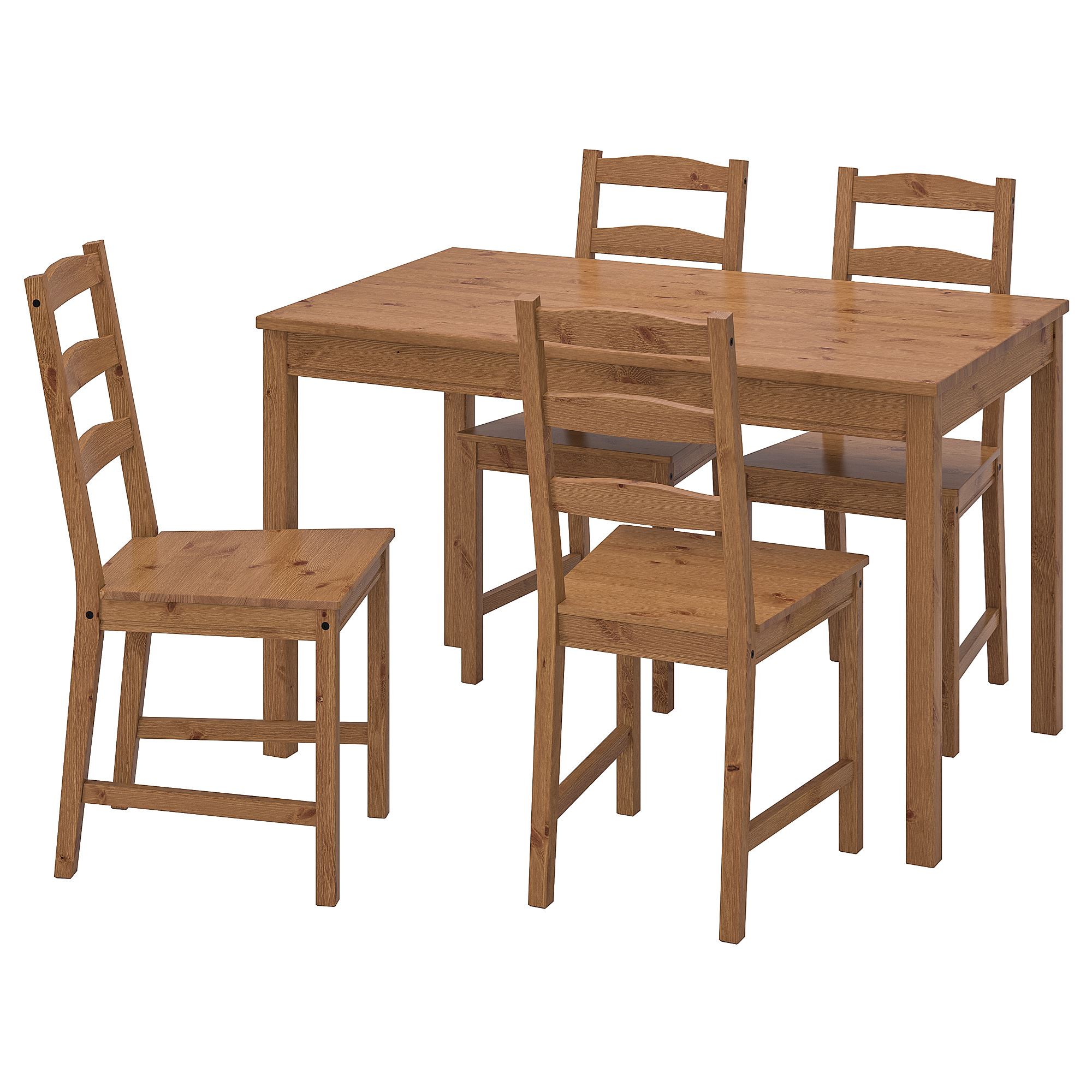 JOKKMOKK antika vernik 4 sandalyeli mutfak masası takımı | IKEA
