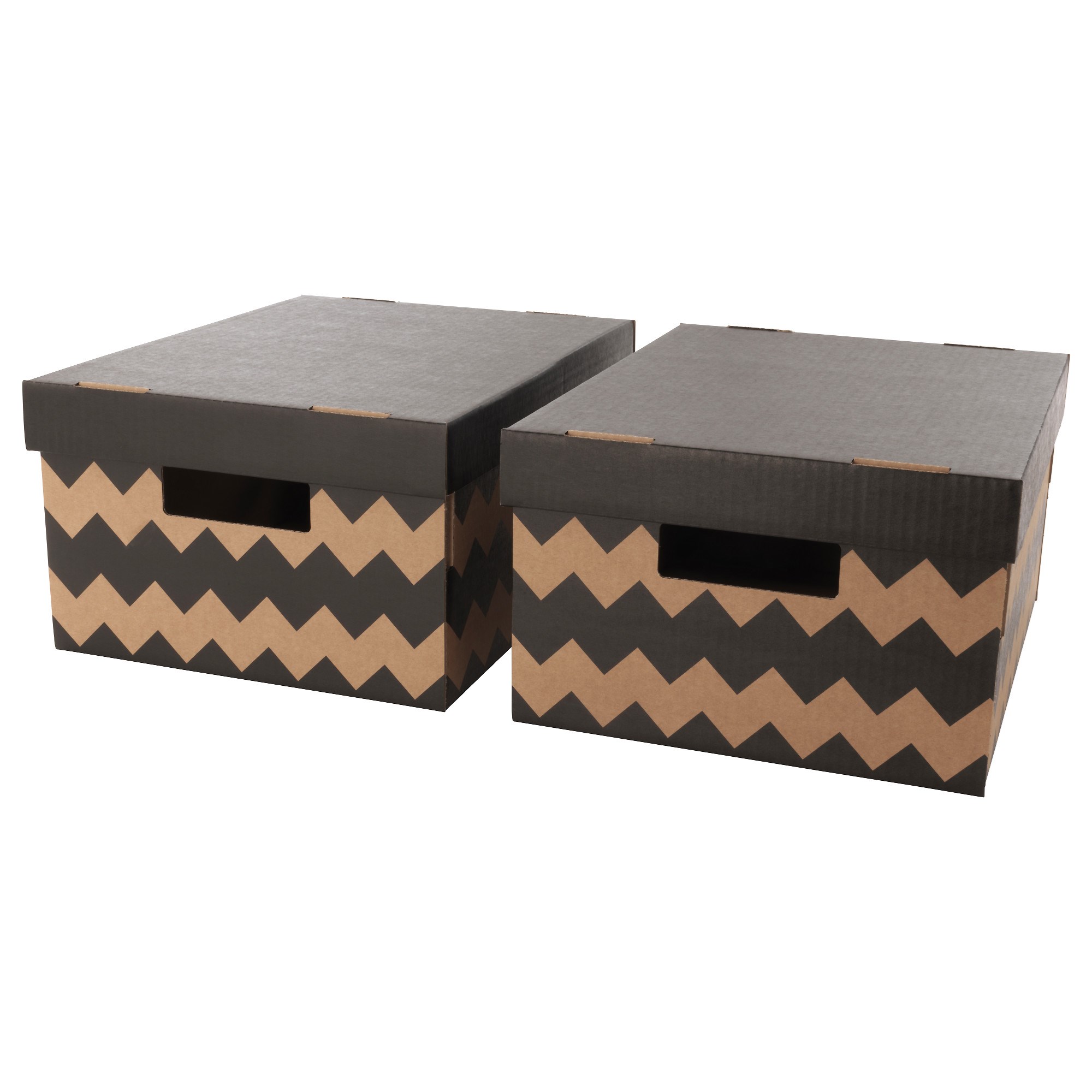 PINGLA siyah-natürel 28x37x18 cm kutu seti | IKEA
