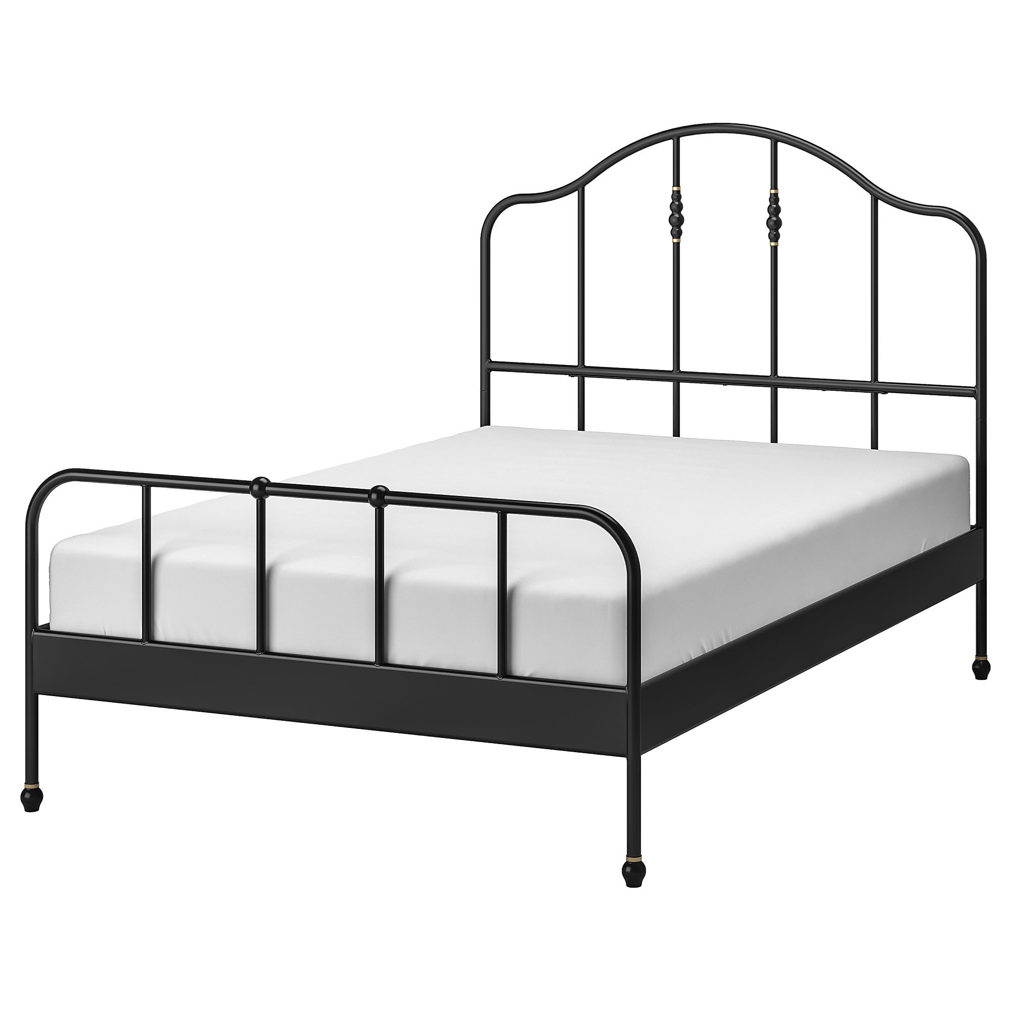 SAGSTUA/LINDBADEN siyah 140x200 cm çift kişilik karyola | IKEA