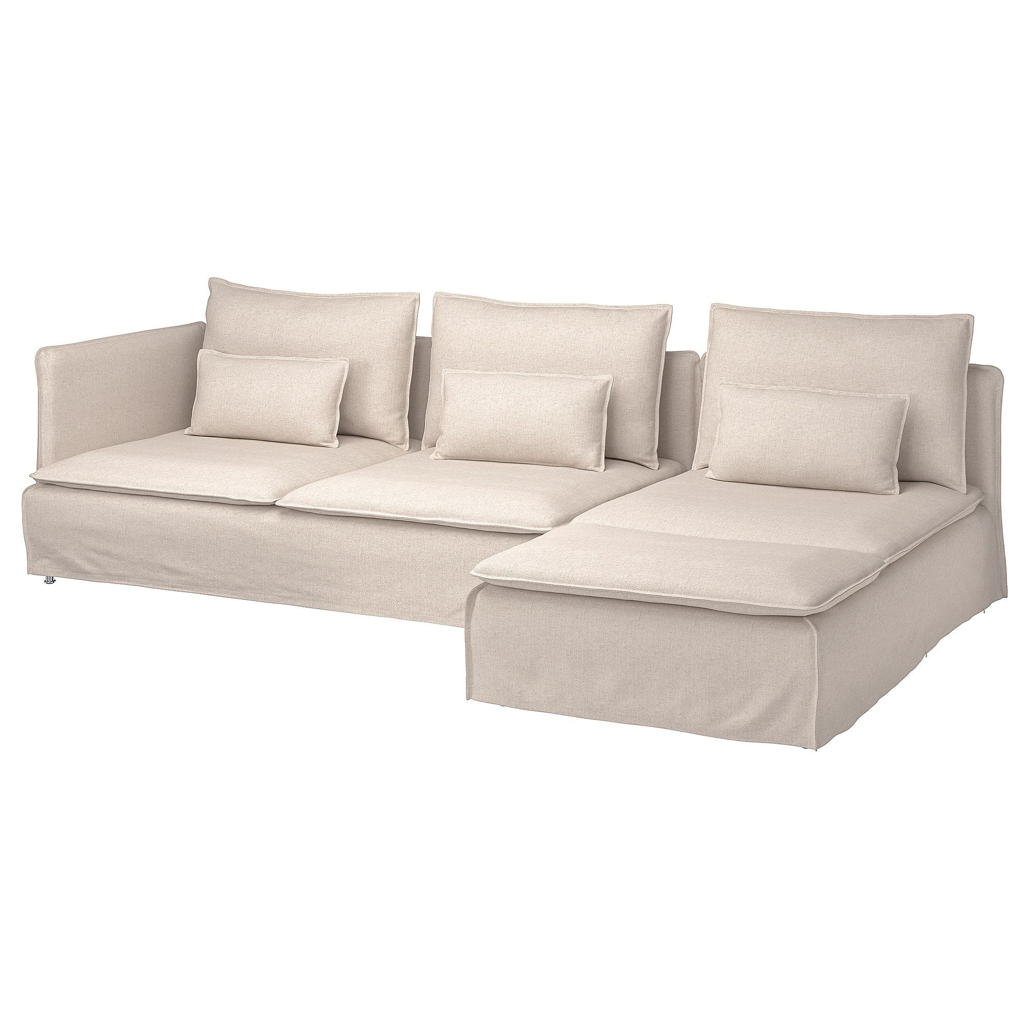 SÖDERHAMN gransel ekru 3lü kanepe ve uzanma koltuğu | IKEA