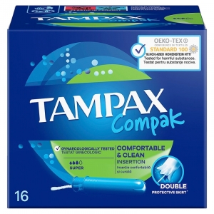 Tampax Compak Super Aplikatörlü Tamponlar 16 Adet