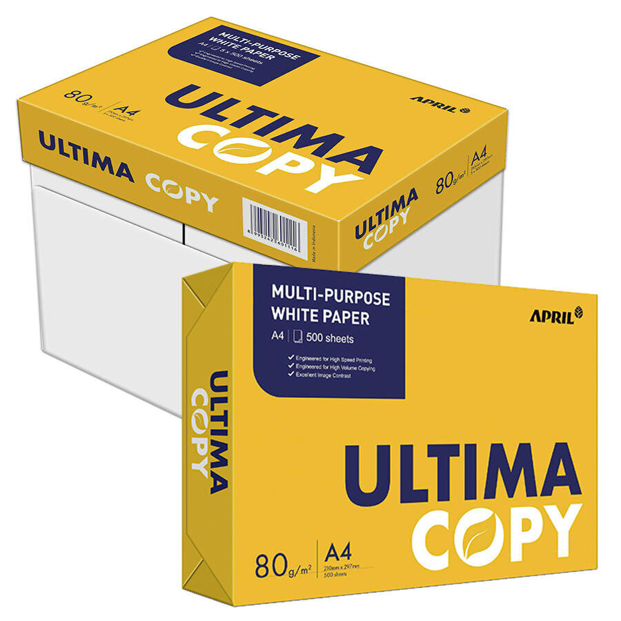 Ultima Copy A4 Fotokopi Kağıdı 80 gr 1 Koli (5 Paket)