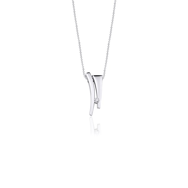 0.13 Carat Custom Solitaire Diamond Necklace