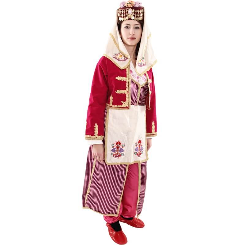Zeybek Kıyafeti Yetişkin Kadın Ege Yöresi Harmandalı Kostümü