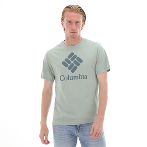 Columbia Cs0313 Csc M Stacked Logo Ss Tee Erkek Yeşil T-Shirt
