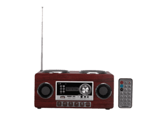 GOLDMASTER SR-128 USB Radyo Bluetooth Kızıl Kahve