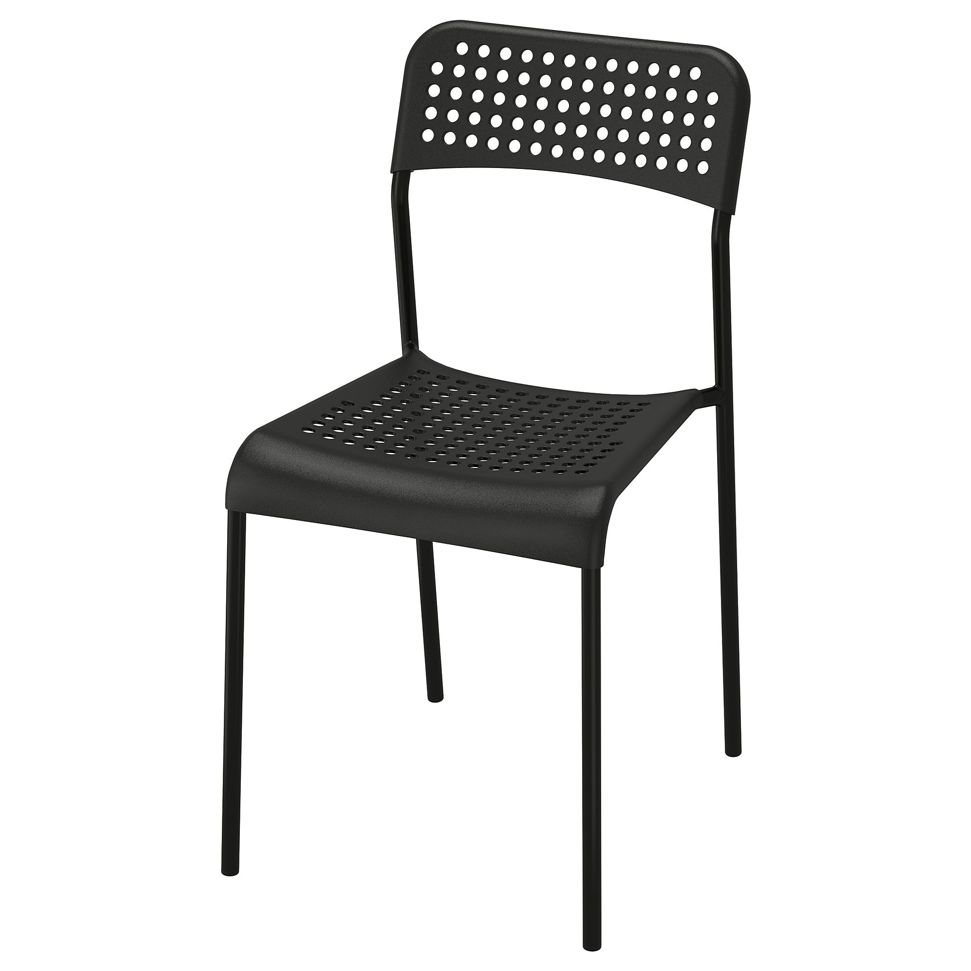 ADDE siyah plastik sandalye  IKEA