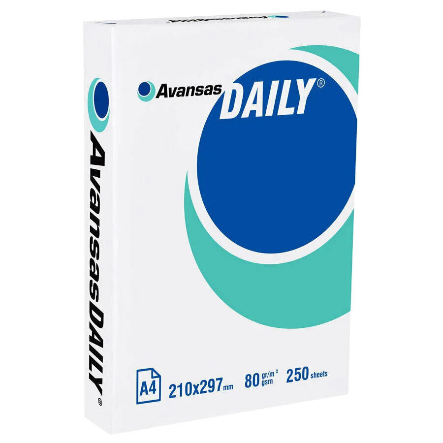 Avansas Daily A4 Fotokopi Kağıdı 80 gr 1 Paket (250 Sayfa)