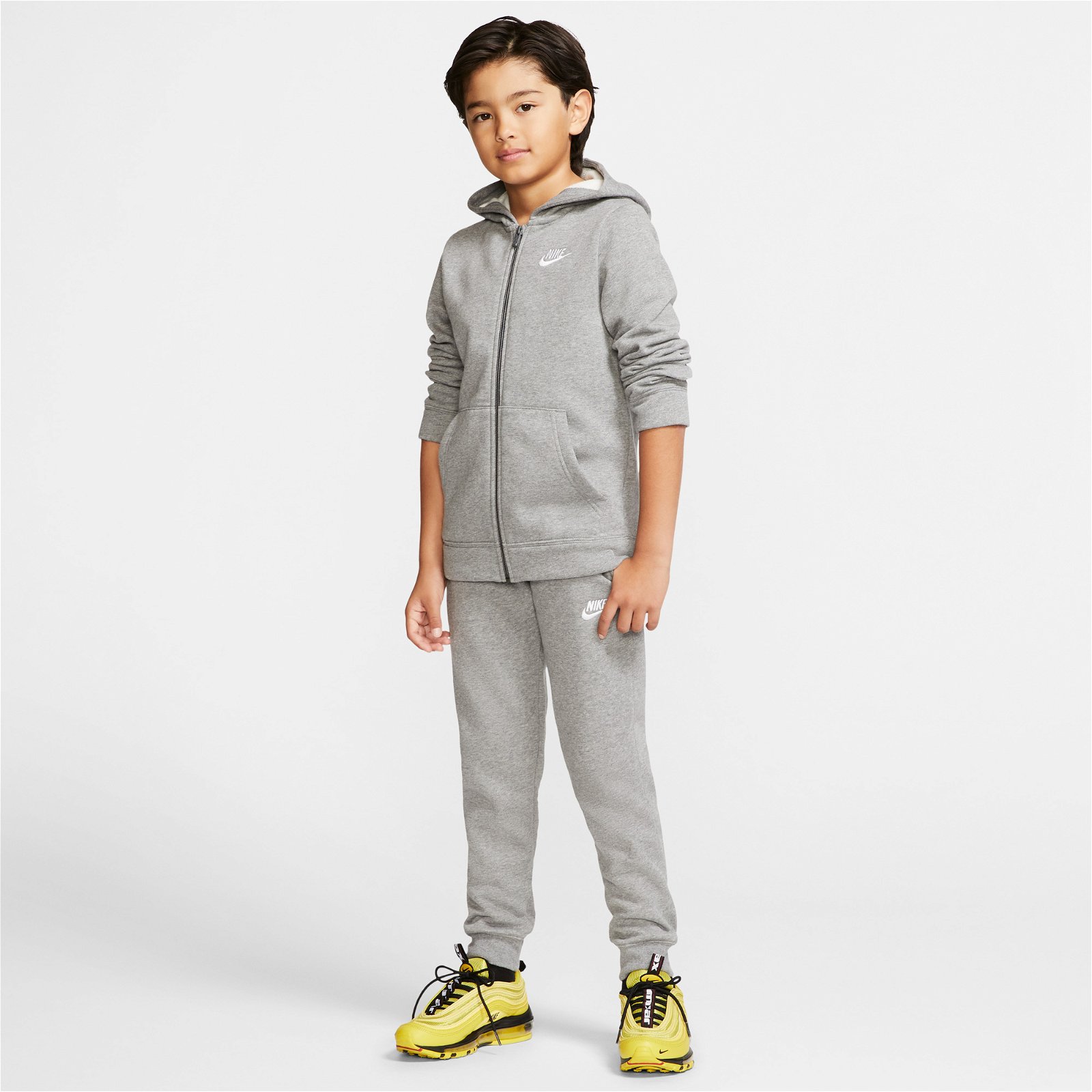 Nike Boys Sportswear Core Bf Track Suit Çocuk Gri Eşofman Takımı