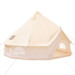 VEVOR VEVOR 3M Bell Tent 3-5 Persons Canvas Tent with Stove Hole Cotton Canvas Tents Yurt Tent for Camping 4-Season Waterproof Bell Tent for Family Camping Outdoor Hunting   VEVOR EU