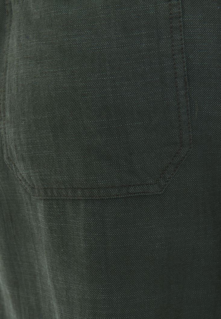Yeşil  Yüksek Bel Carrot-Fit Pantolon 23KOX-PAVPANBEL1