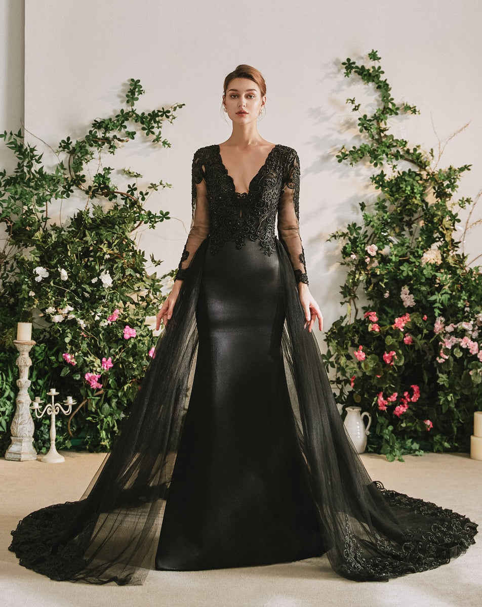 The Gothic Diva Black Wedding Dress