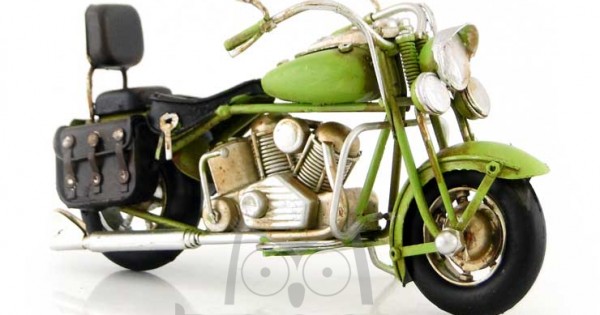 Chopper Metal Motosiklet (Yeşil)