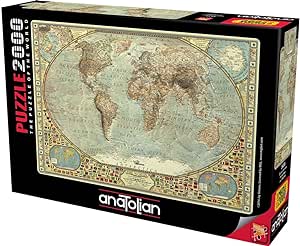 Anatolian Puzzle - Dünya Haritası / 2000 Parça, #3935 : Anatolian Puzzle Komisyon: Oyuncak