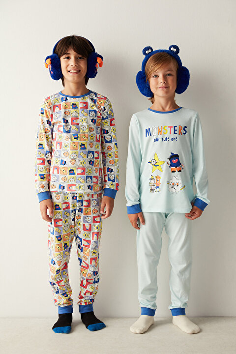 Erkek Çocuk Funnies LS 2'li Pijama Takımı PN4Z6T7323SK-MIX - Çok Renkli