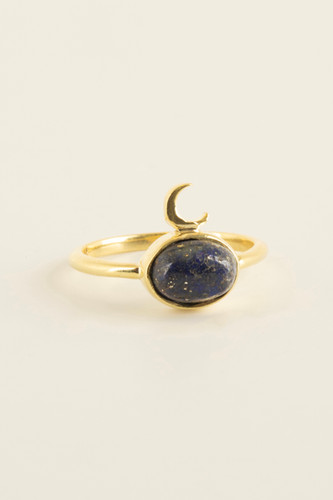 midnight ring with lapis lazuli