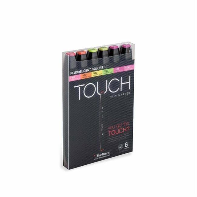 Touch Fluorescent Colors Çift Uçlu 6’lı Set Marker Kalem Seti TOUCH