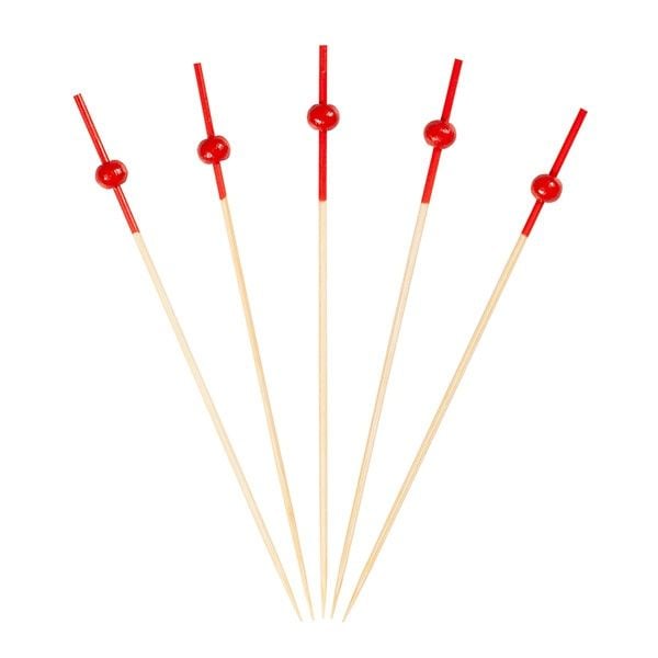 Kırmızı Top Bambu Kürdan 12 cm