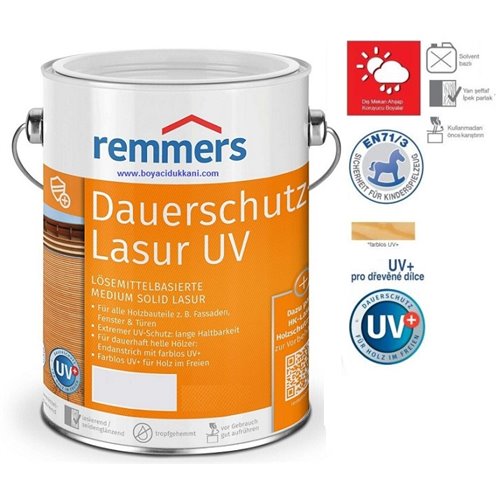 Remmers Lanzeıt-Dauerschutz Lasur Uv -(Renkli)5Lt