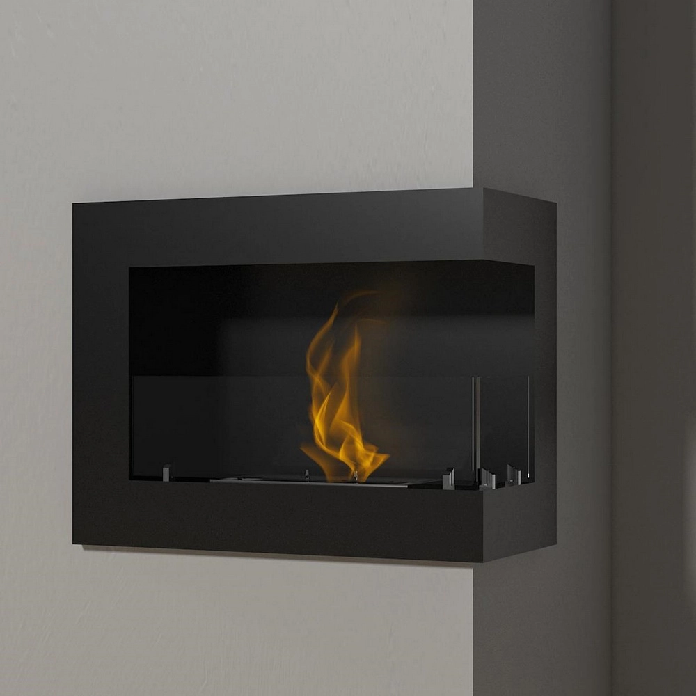 Korflame Right Open 80cm Wall Type Bioethanol Fireplace