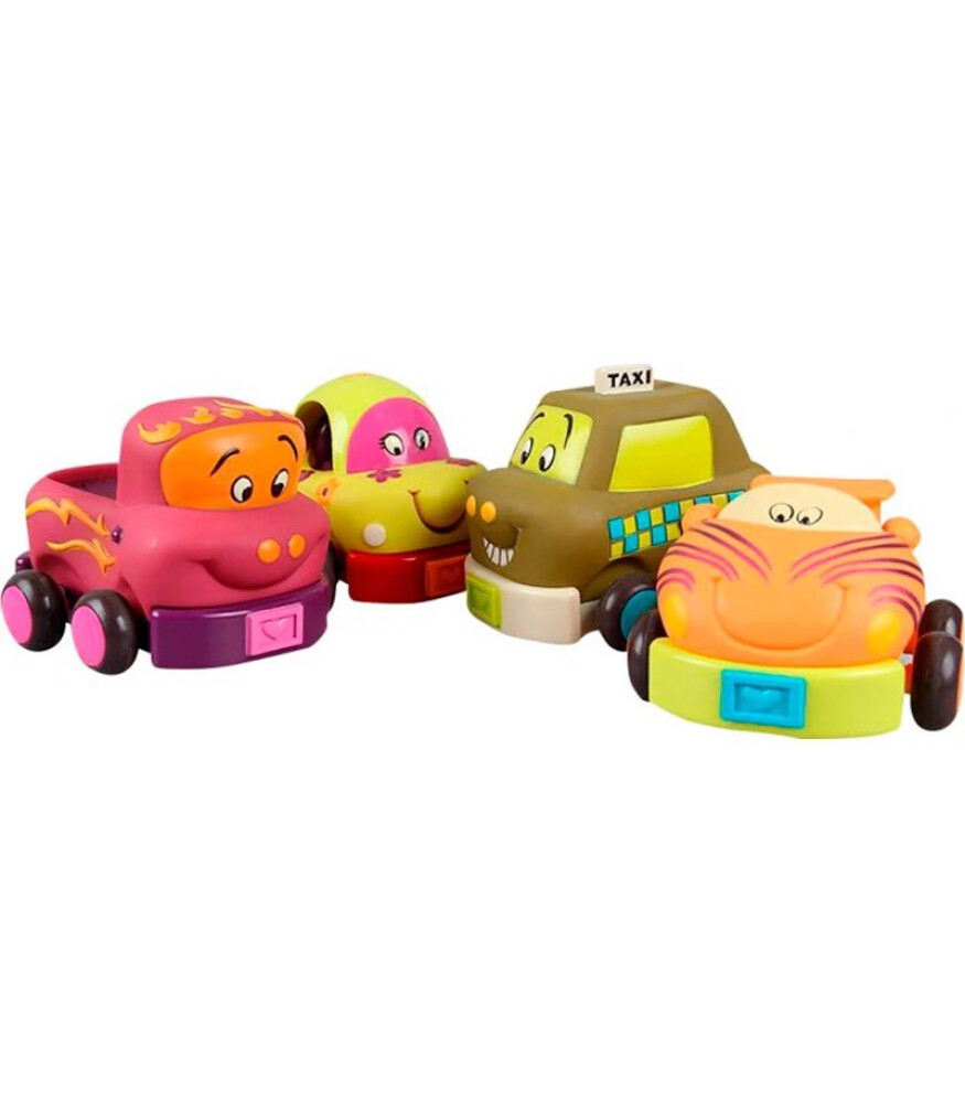 B.Toys 4'lü Araba Seti // Renkli - Keyif Bebesi  Kids  Toys