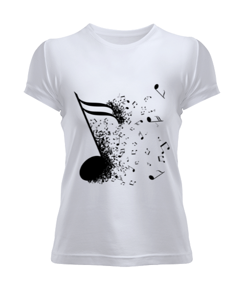 Musical note classic bayan tişört Kadın Tişört Kadın Tişört Tasarımları Tisho Tisho Dükkan