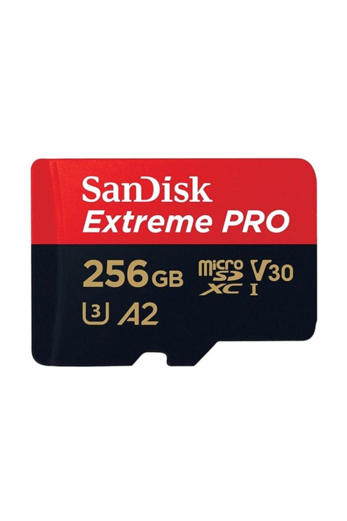 Sandisk Extreme Pro 256 GB MicroSDXC Hafıza Kartı U3 A2 170MB/s +SD Kart Adaptörü SDSQXCZ-256G-GN6MA ,