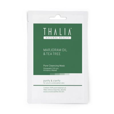Thalia Akne Gidermeye  Gözenek Sıkılaştırmaya Yardımcı Yüz Bakım Maskesi 15 ml Mercan Köşk (Marjoram) - Thalia Natural