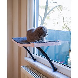 Vipgross Vipgross Vantuzlu Pencereye Monte Edilebilen Yumuşak Tüylü Portatif Kedi Yatağı Cama Asılan Kedi Yatağı  Kedi Yatağı