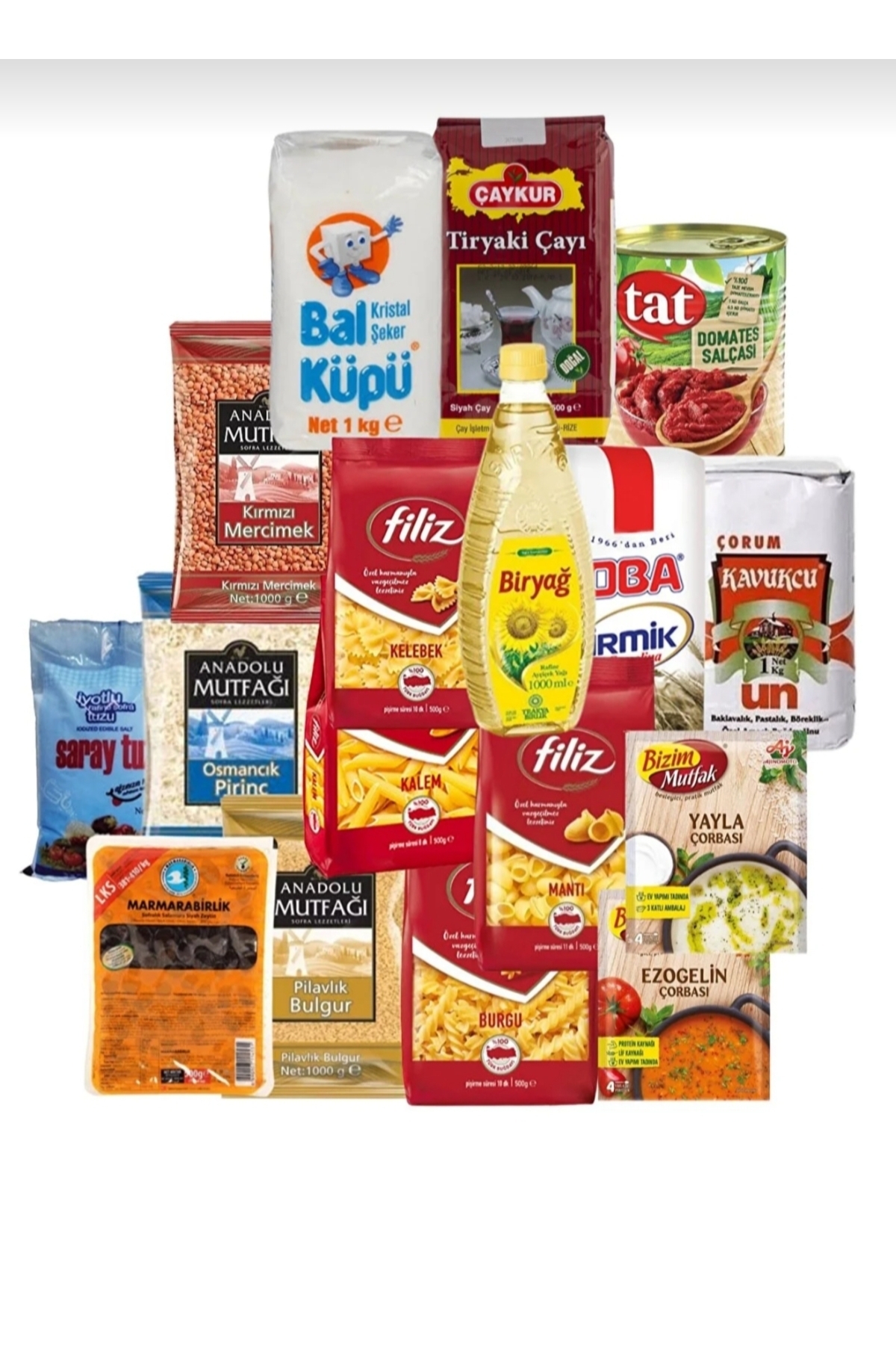 Çaykur Ramazan paketi kumanya yardım gıda erzak kolisi lüks paket 17 parça ürün