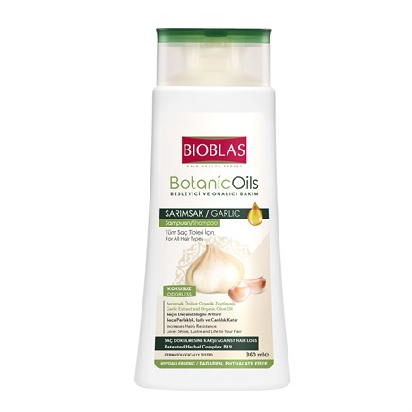 Bioblas Botanic Oils Saç Dökülmesine Karşı Sarımsak Özlü Şampuan (Kokusuz) 360 ml