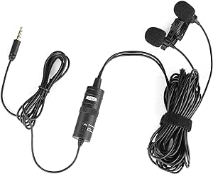 Boya BY-M1DM Çok Yönlü ikili Yaka Mikrofonu, Siyah : Elektronik